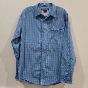Exoffcio Men's Blue Checkered Shirt